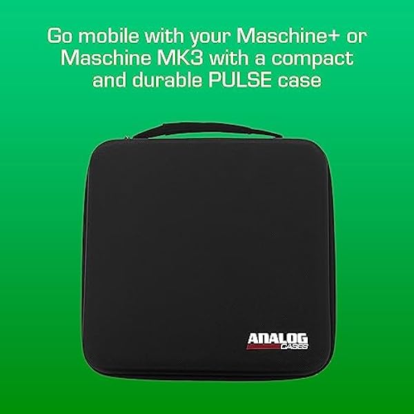 Analog Cases PULSE väska för Native Instruments Maschine MK3 / Maschine Plus (väska tillverkad av slitstark, formgjuten EVA/nylon, robust bärhandtag av gummi), svart
